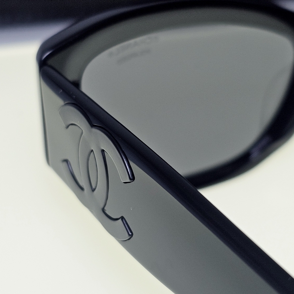 CHANEL CH5493A C.888/T8 Designer Sunglasses | Black Frame | Black & Grey Lenses - Picture 5 of 12